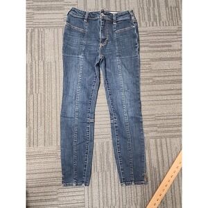Pilcro And The Letterpress Anthropolog High-Rise Denim Legging Size 28 Slit Ankl